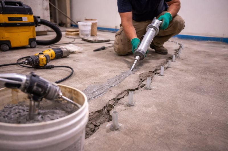 Cracked Basement Floor Repair in Goldsboro, NC