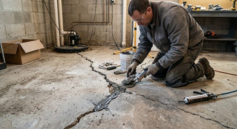 Cracked Basement Floor Repair in Goldsboro, NC