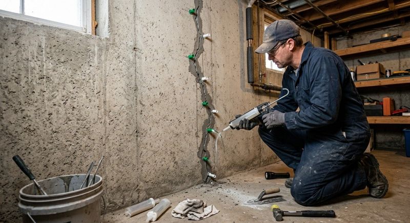 Cracked Basement Floor Repair in Goldsboro, NC