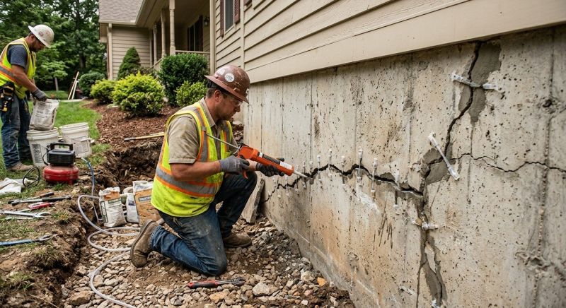 Cracked Foundation Repair in Faison, NC