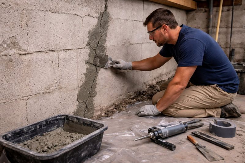 Foundation Crack Repair in Faison, NC
