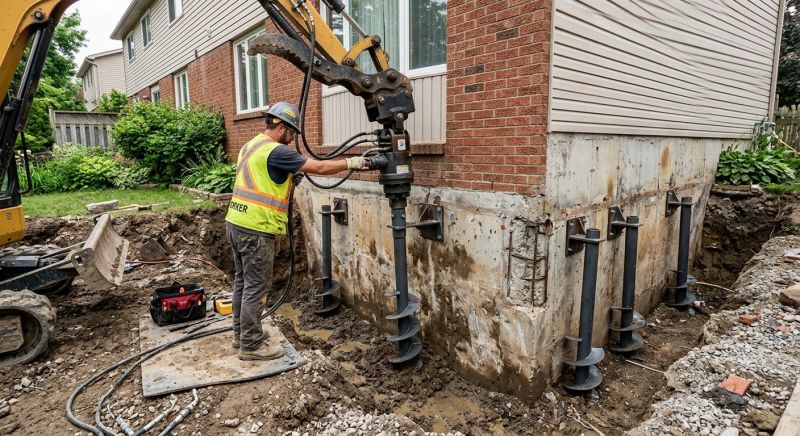 Helical Piers Installation in Goldsboro, NC