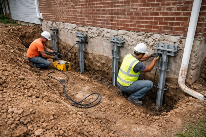 Helical Piers Installation in Goldsboro, NC