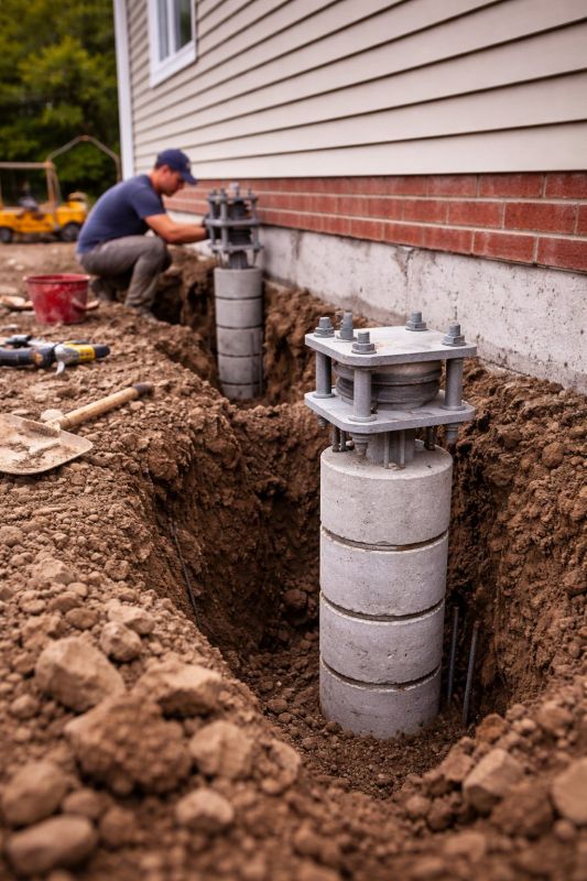 Helical Piers Installation in Goldsboro, NC