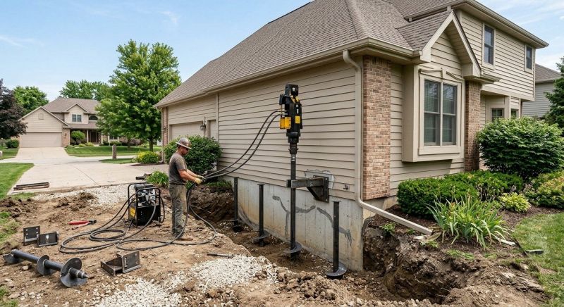 Helical Pile Installation in Goldsboro, NC