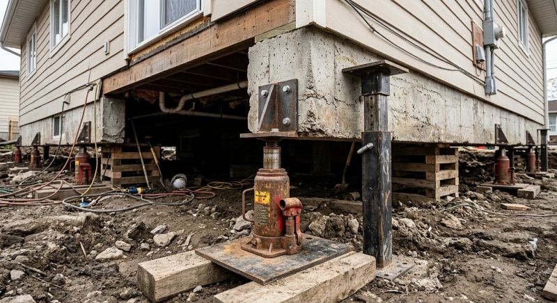 Sinking Foundation Lifting in Goldsboro, NC