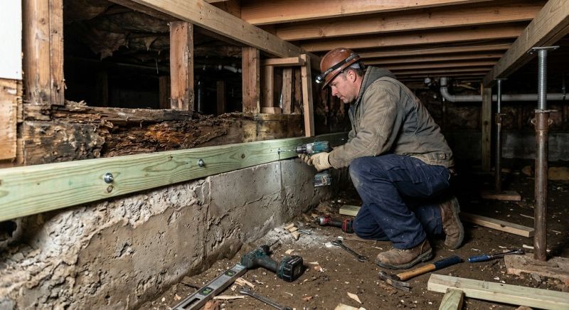 Sinking Foundation Repair in Faison, NC